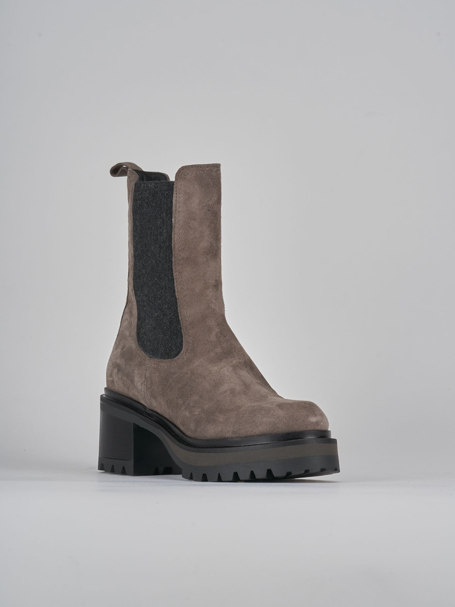 Low heel ankle boots woman heel 4 cm grey suede Barca Stores