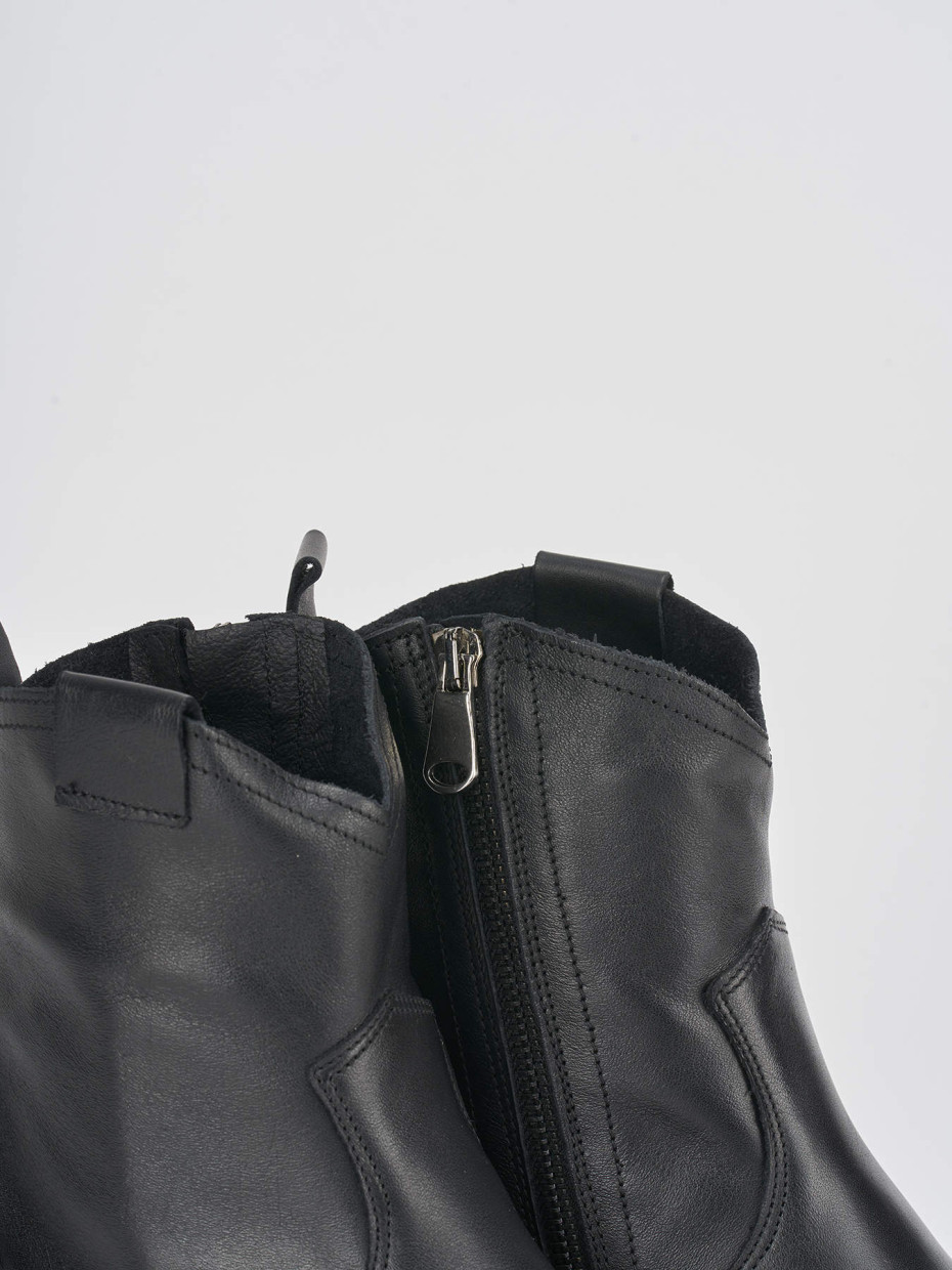 Ladies black leather ankle boots size 4 shop