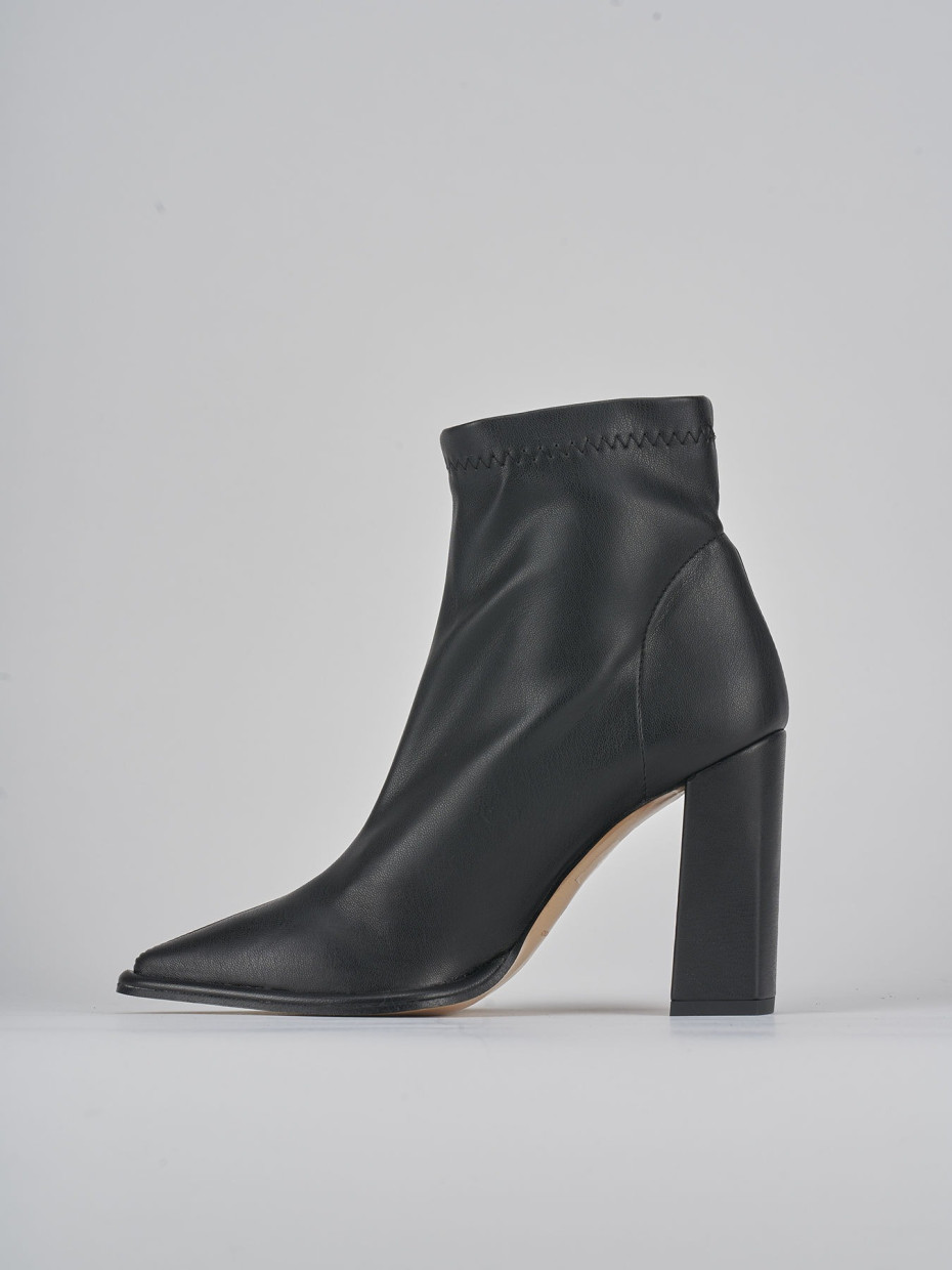 Stivaletti tacco 9cm pelle nero Barca Stores