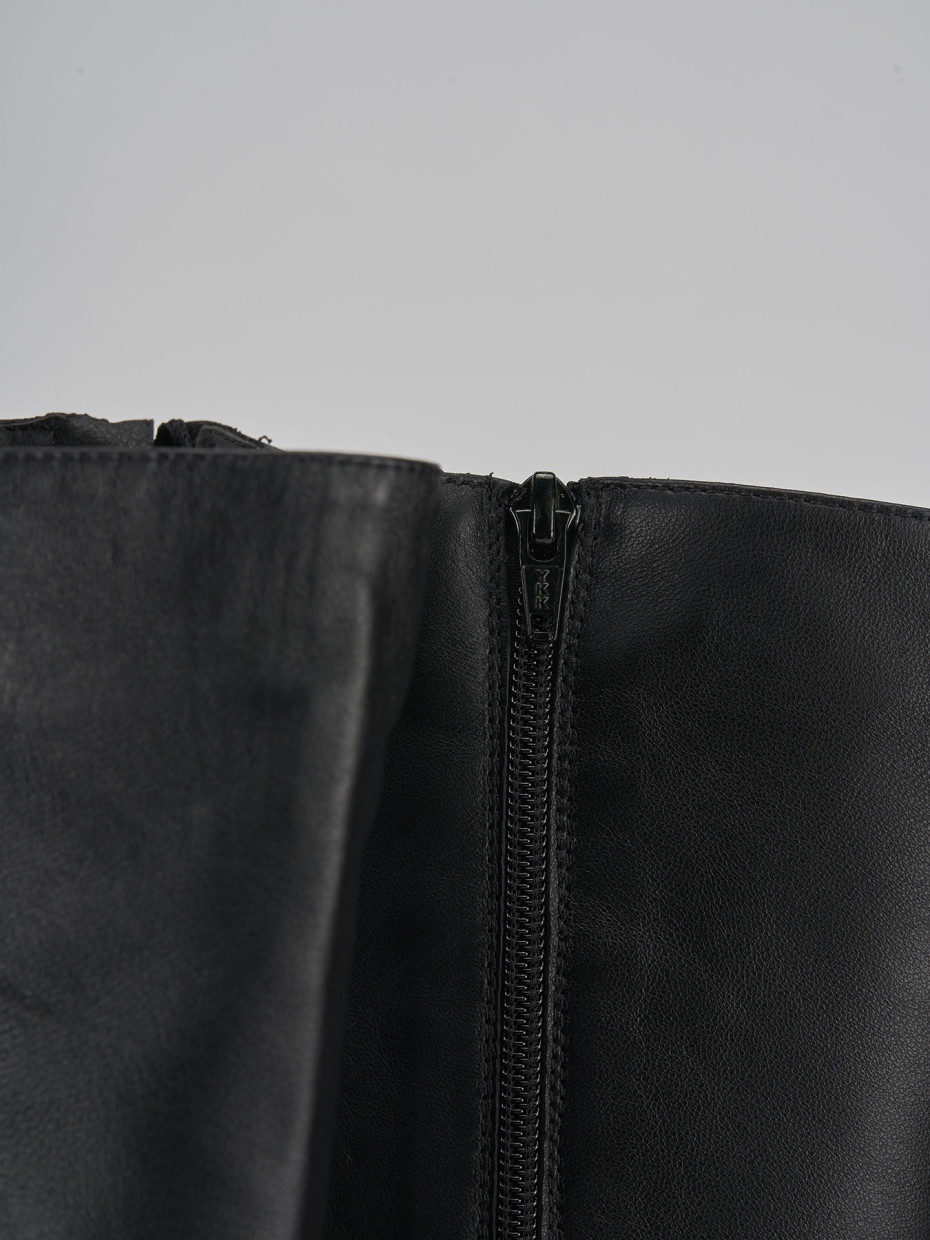 Stivali tacco 9cm pelle nero