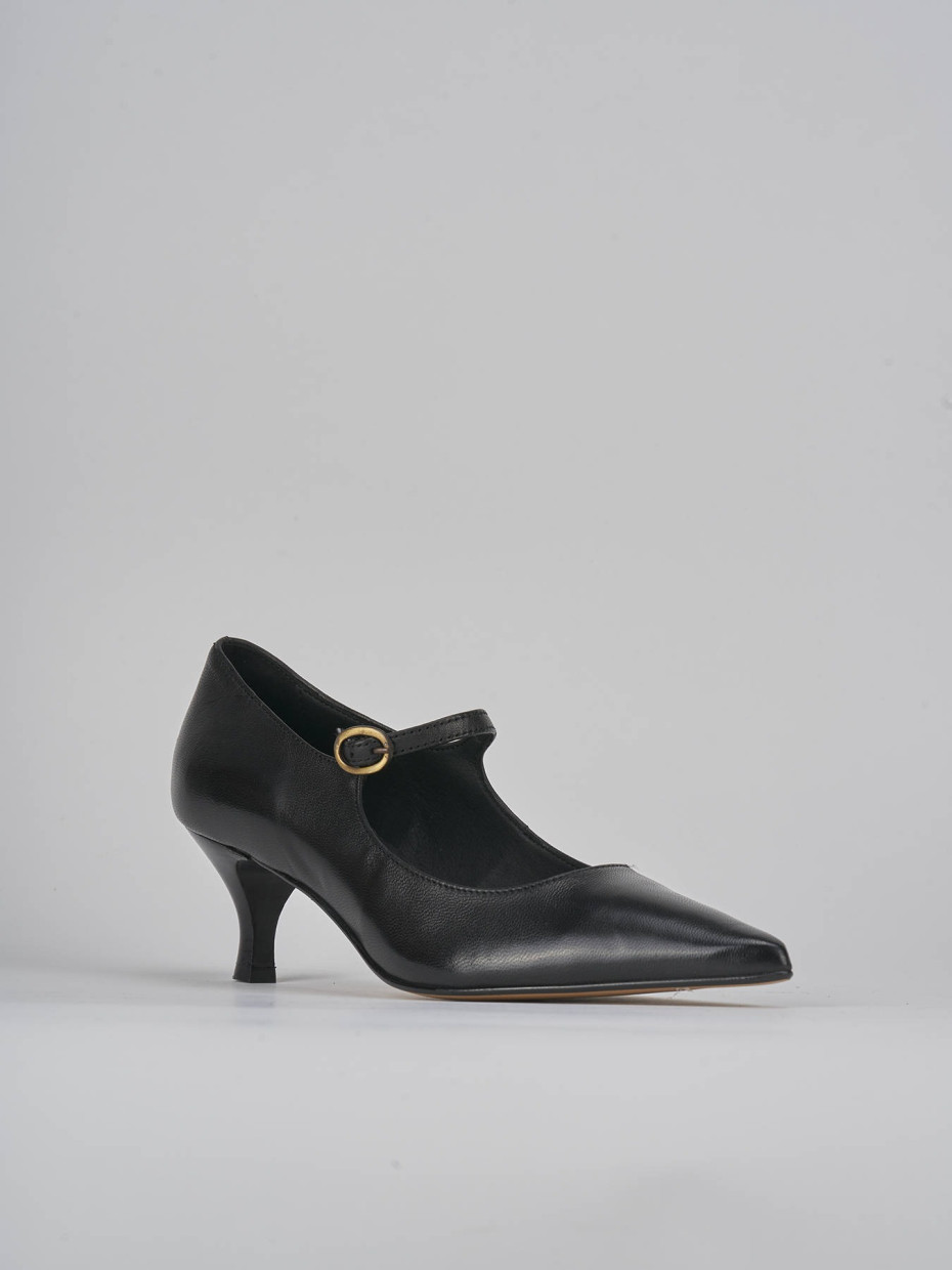 Pumps heel 5 cm black leather