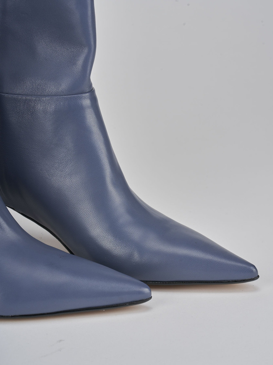 Stivaletti pelle new arrivals blu