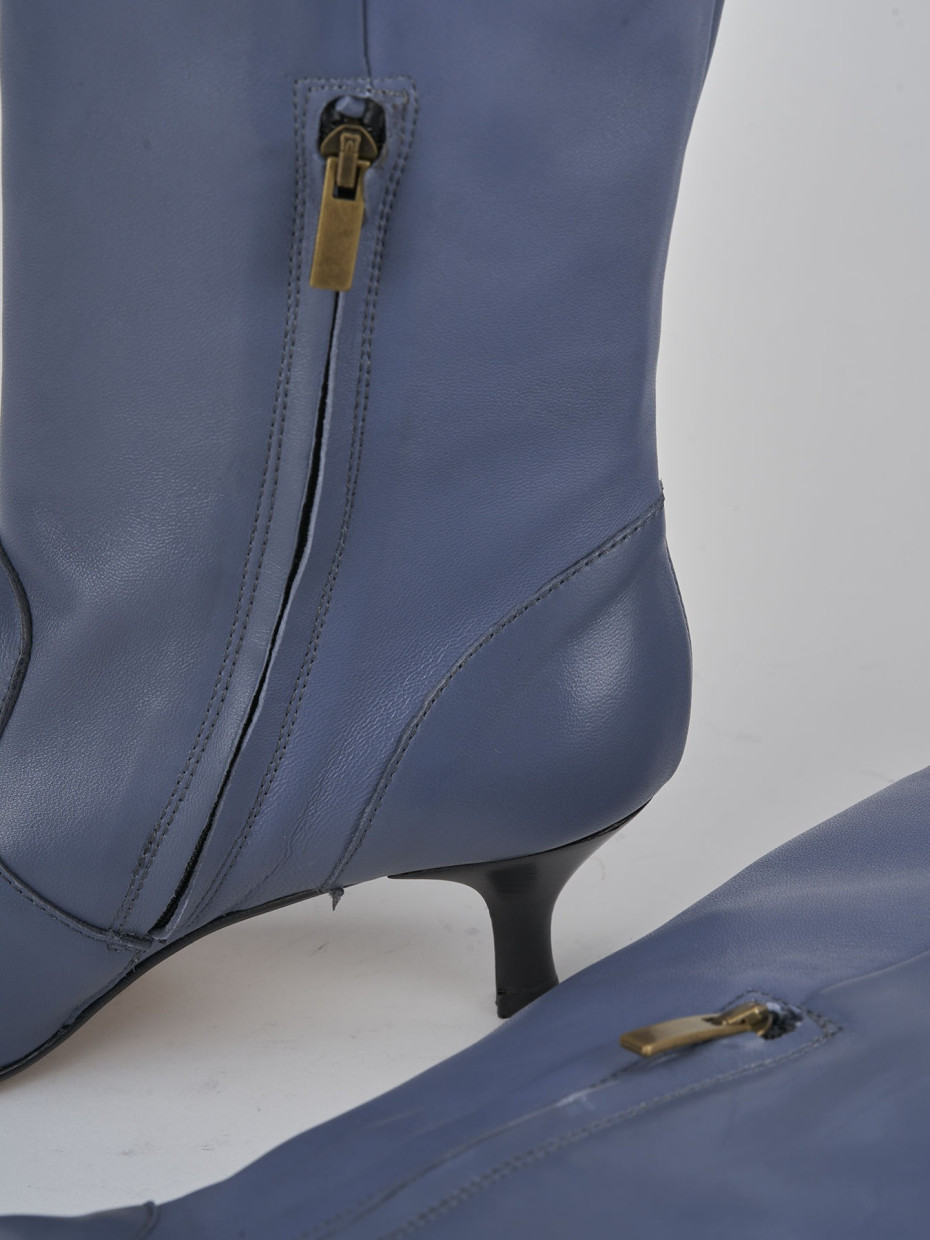 Stivali pelle clearance blu
