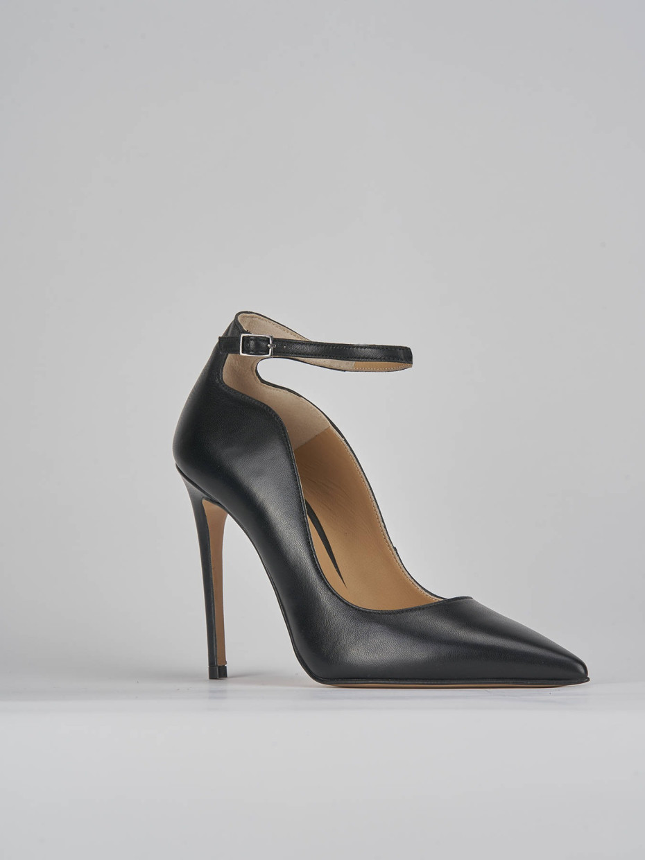 Décolleté e slingback tacco 11cm pelle nero