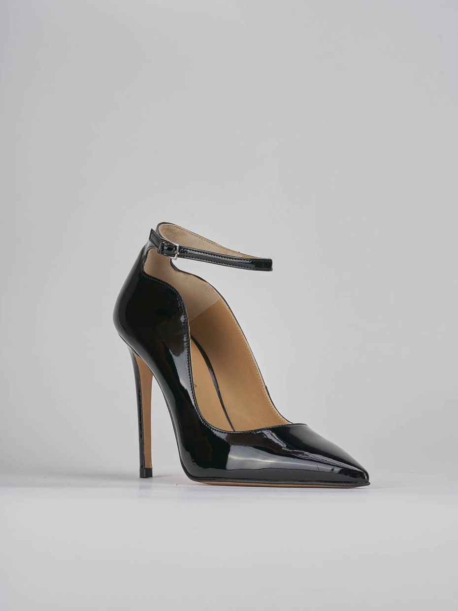 Décolleté e slingback tacco 11cm vernice nero