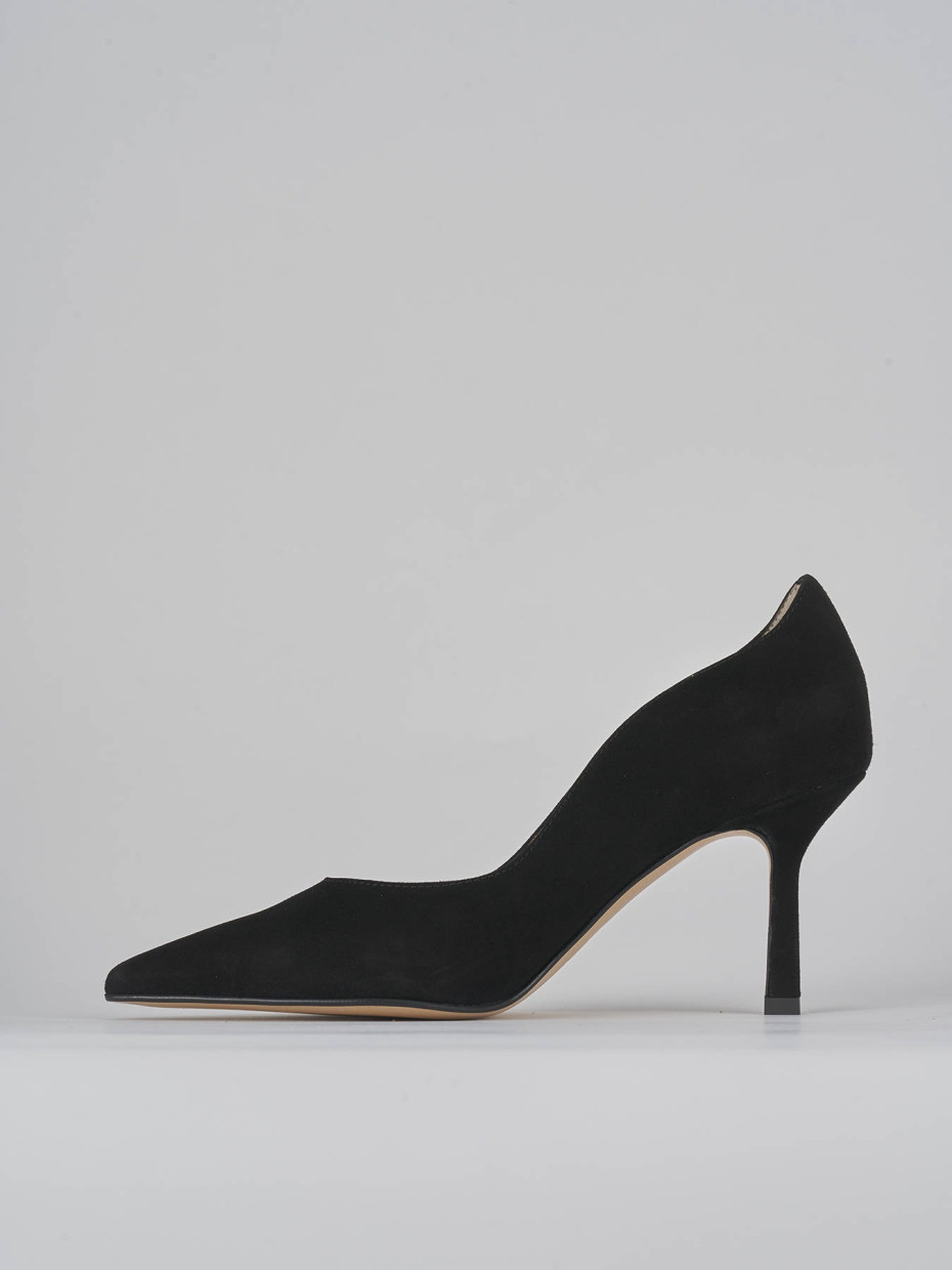 Pumps heel 8 cm black suede