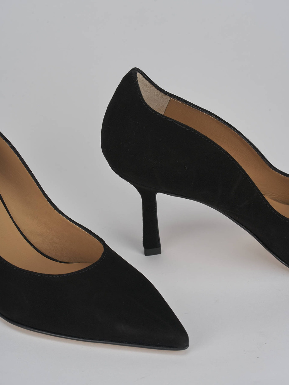 Pumps heel 8 cm black suede