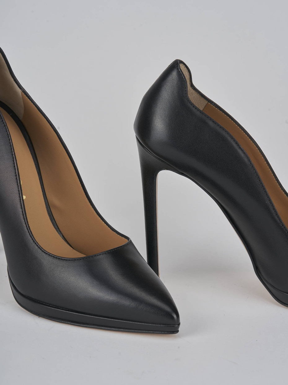 Pumps heel 11 cm black leather