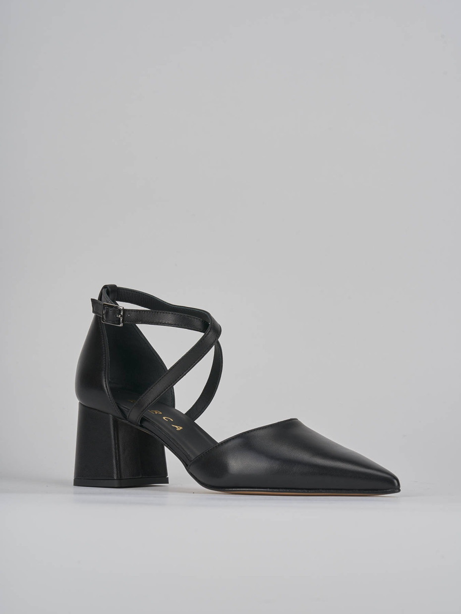 Pumps heel 5 cm black leather