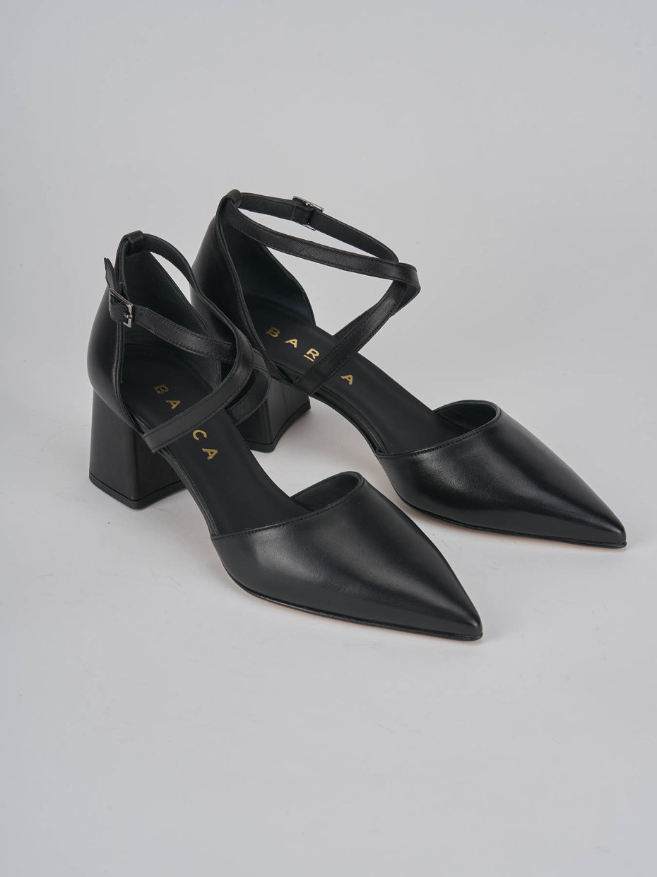 Pumps heel 5 cm black leather