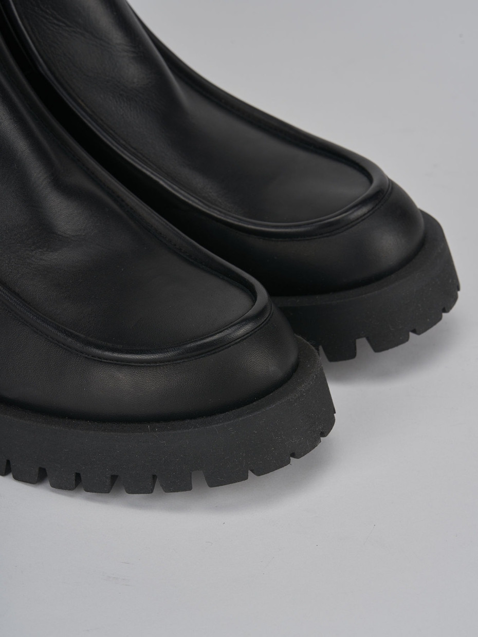 Stivaletto tacco 3 cm nero pelle