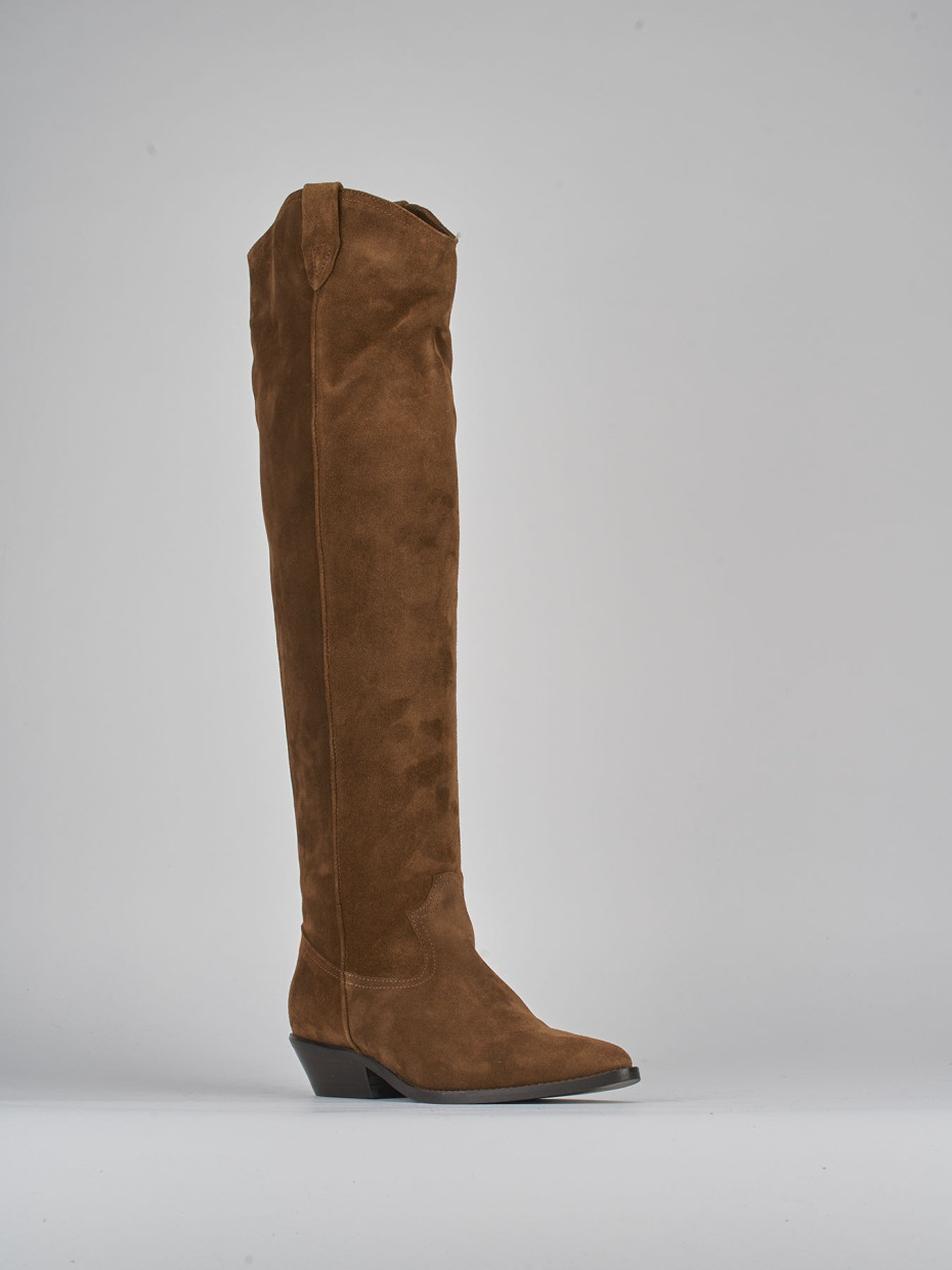 Stivale discount lungo camoscio
