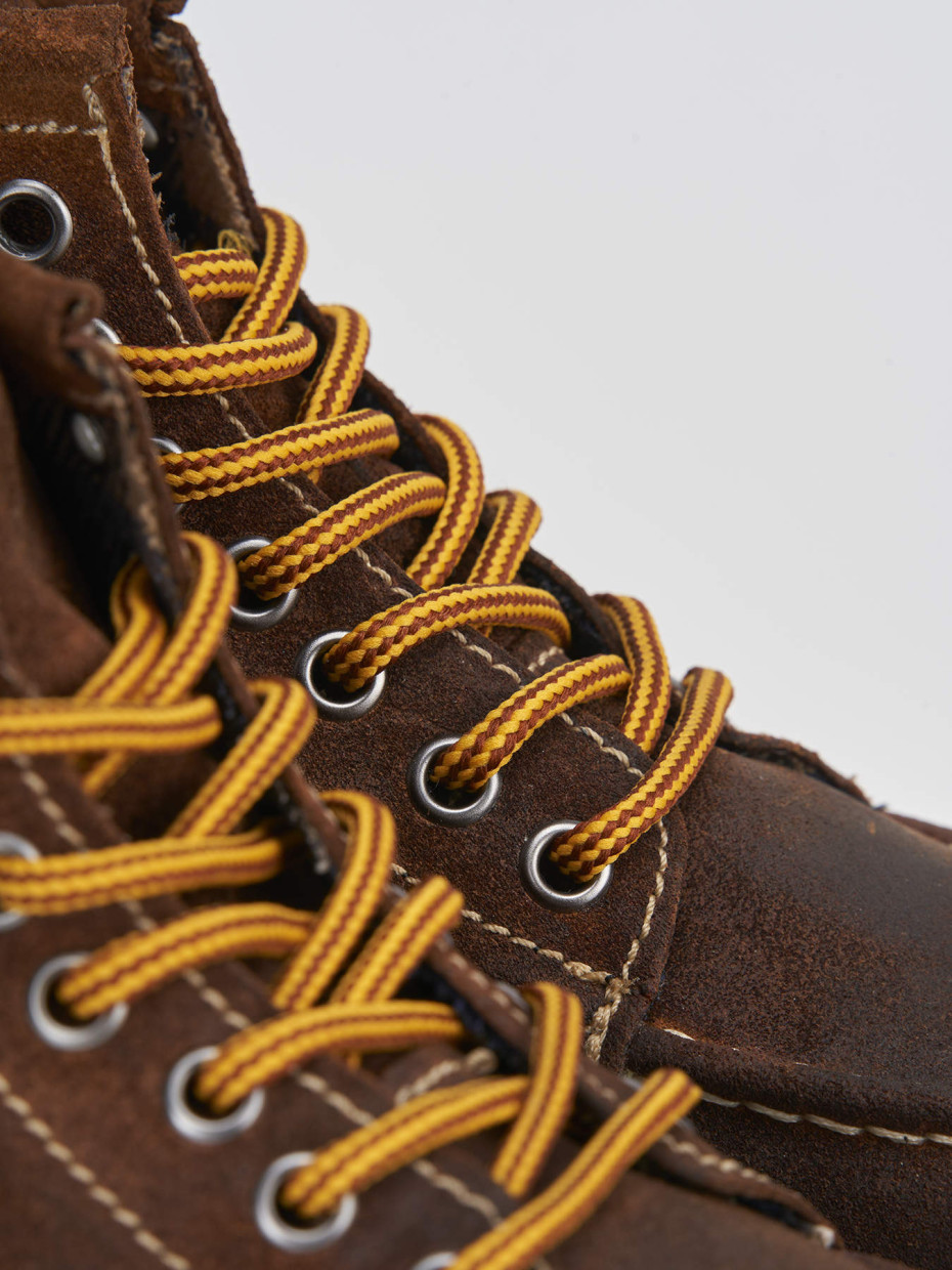 Combat boots heel 1 cm brown suede