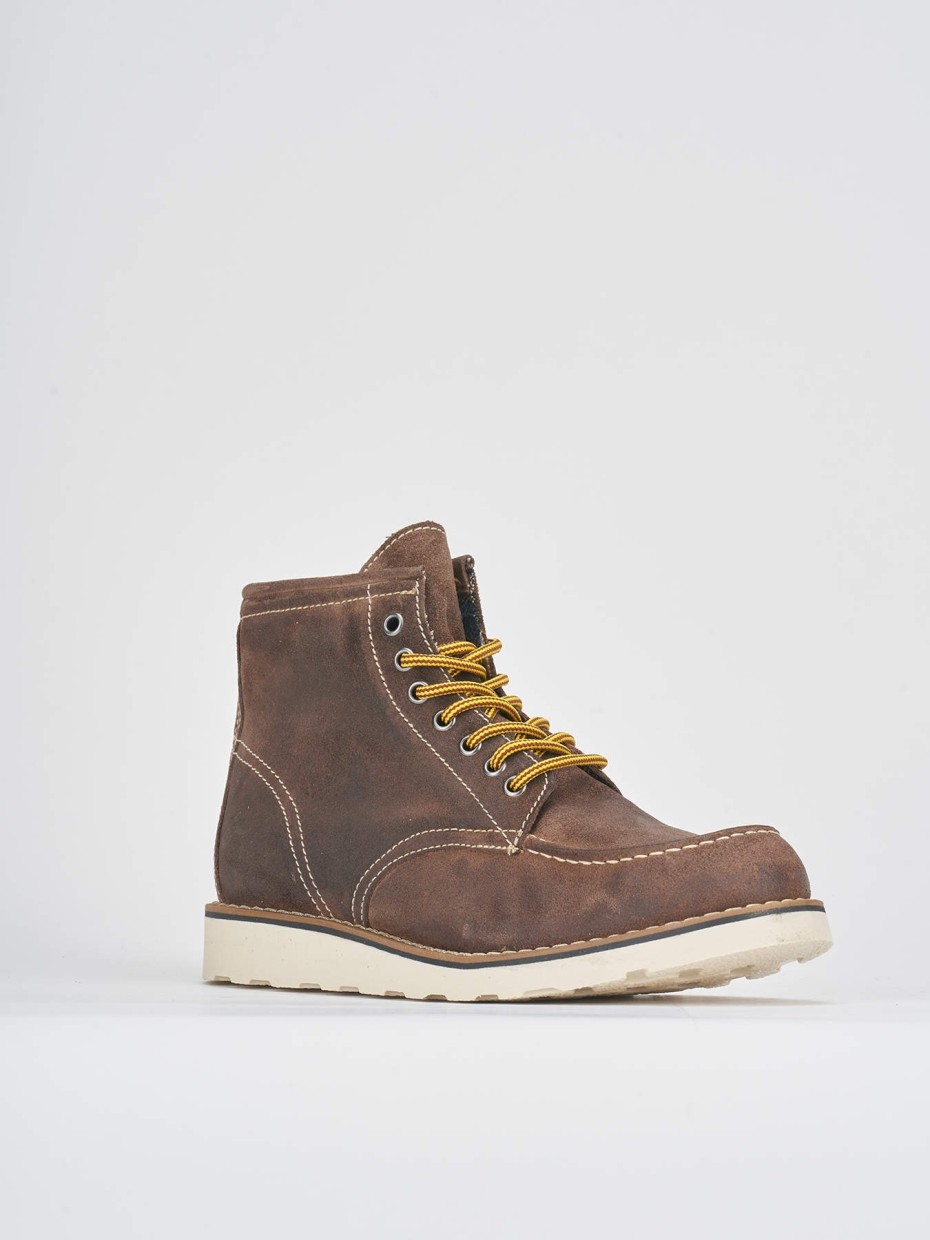 Combat boots beige suede