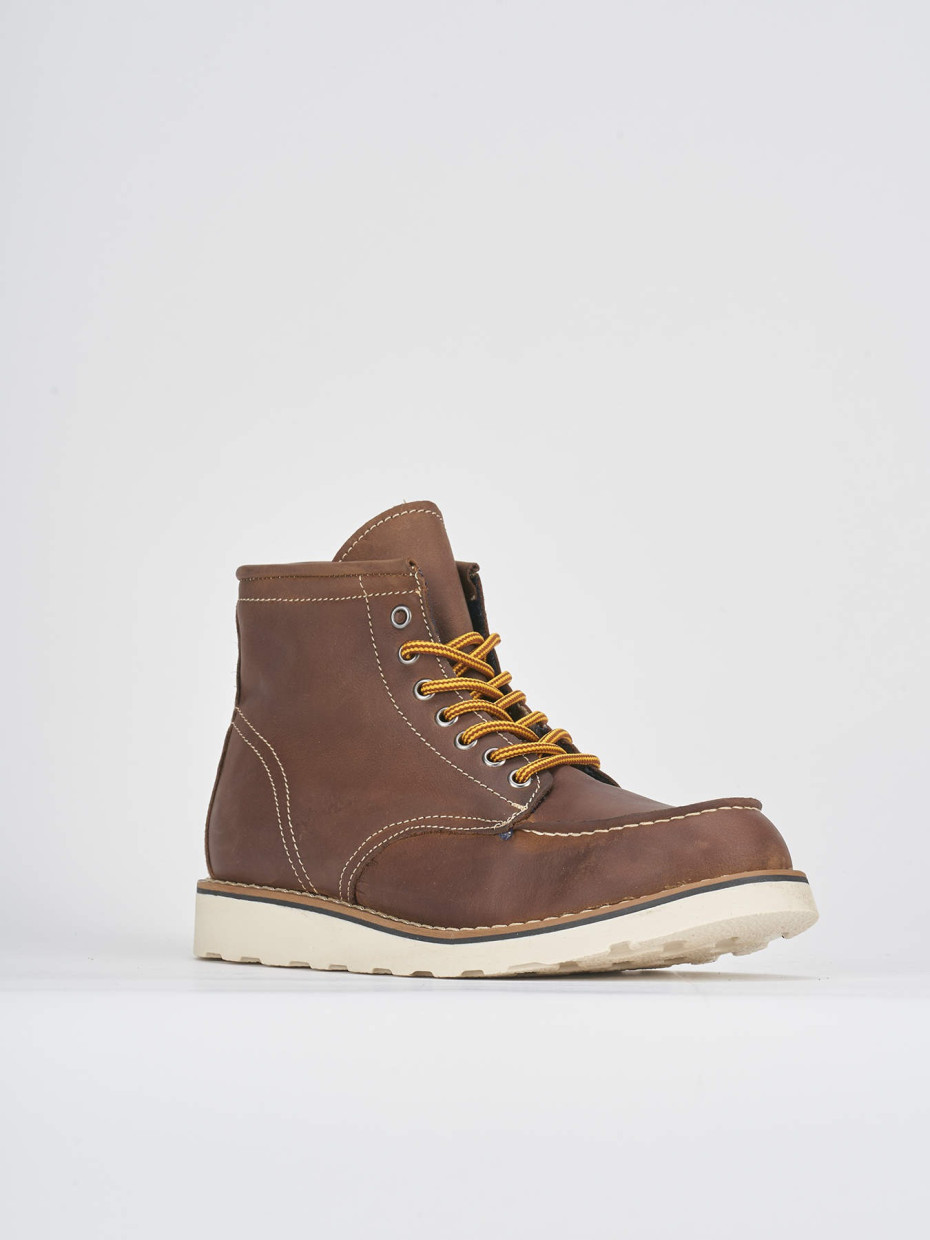 Combat boots brown nabuk