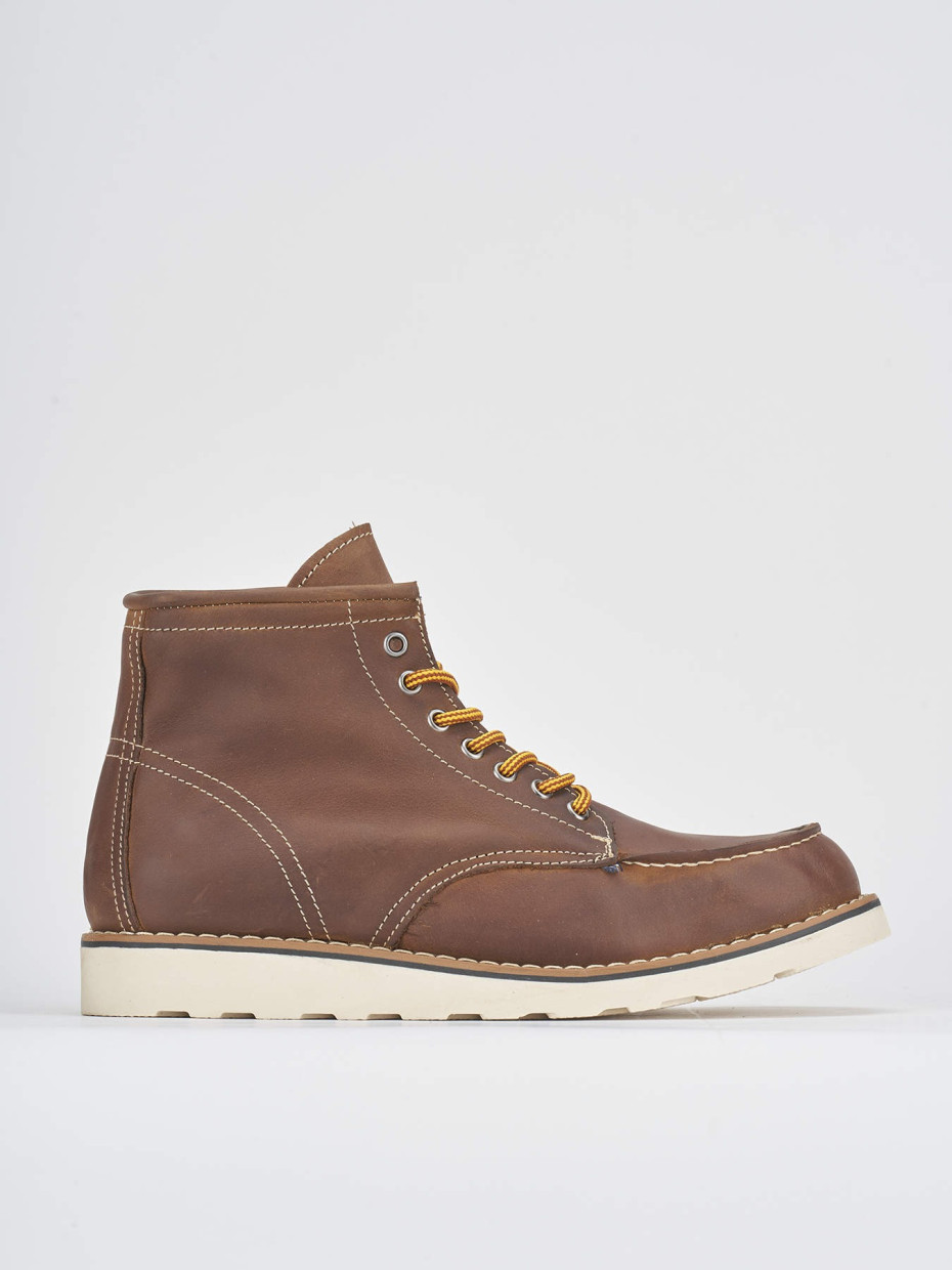 Combat boots brown nabuk