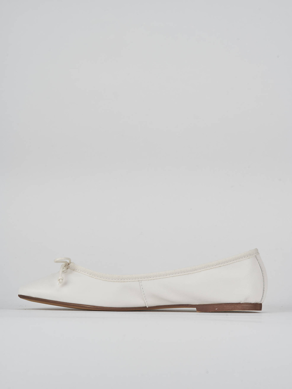 Ballerine tacco 1cm pelle bianco