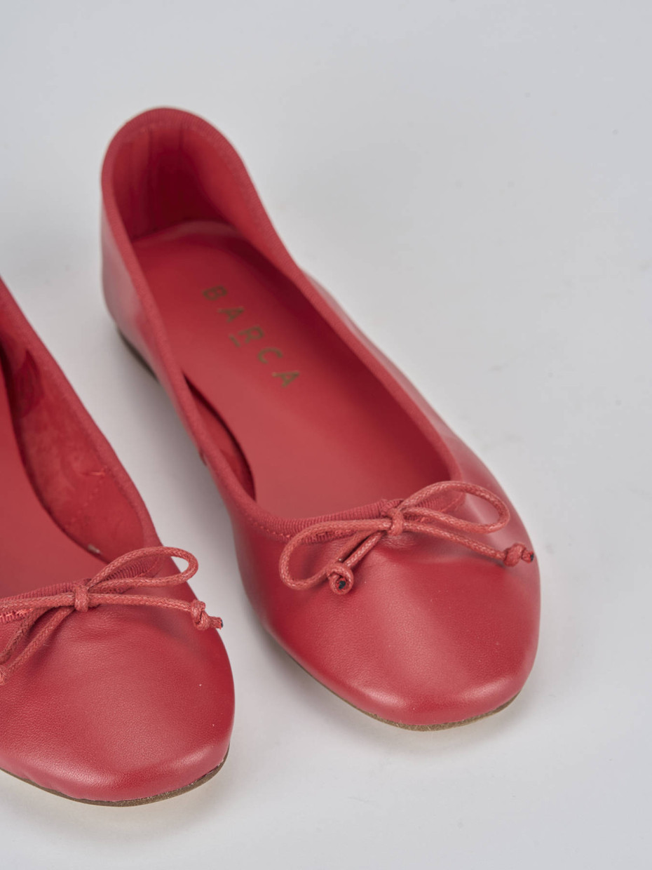 Ballerine tacco 1cm pelle rosso