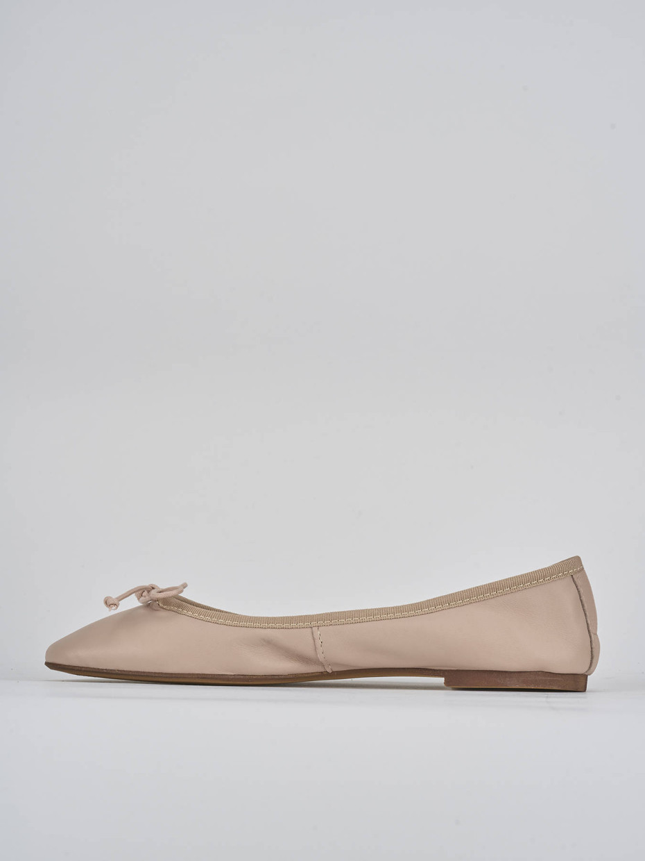 Ballerine tacco 1cm pelle rosa