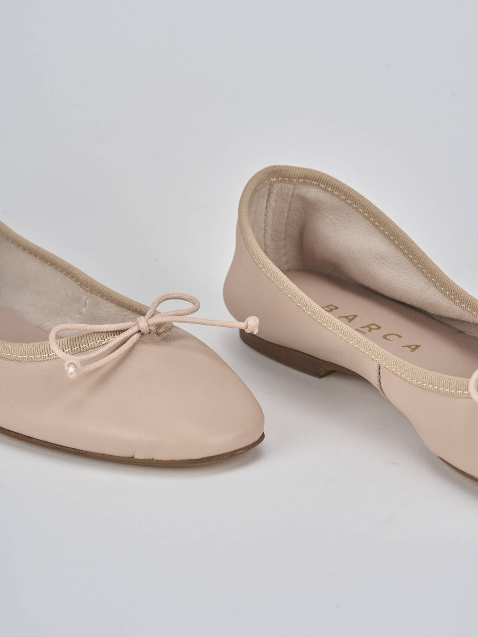 Ballerine tacco 1cm pelle rosa