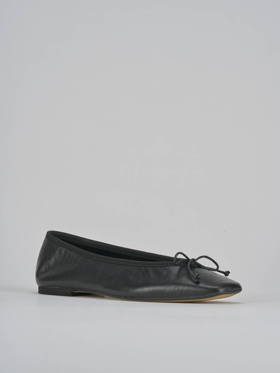 Ballerine tacco 1cm pelle nero