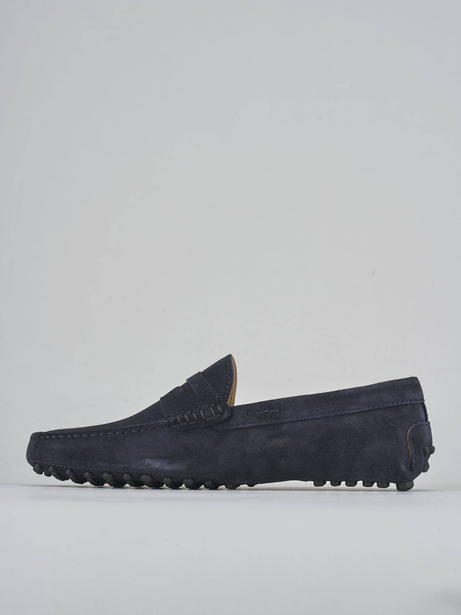Mocassini camoscio blu