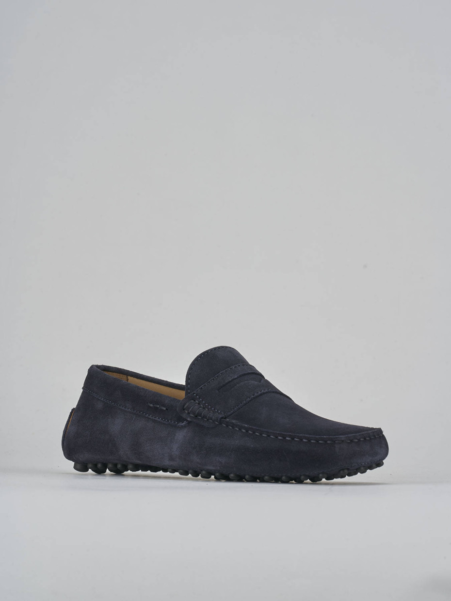 Mocassini camoscio blu
