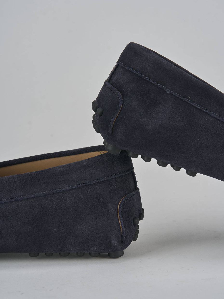Mocassini camoscio blu