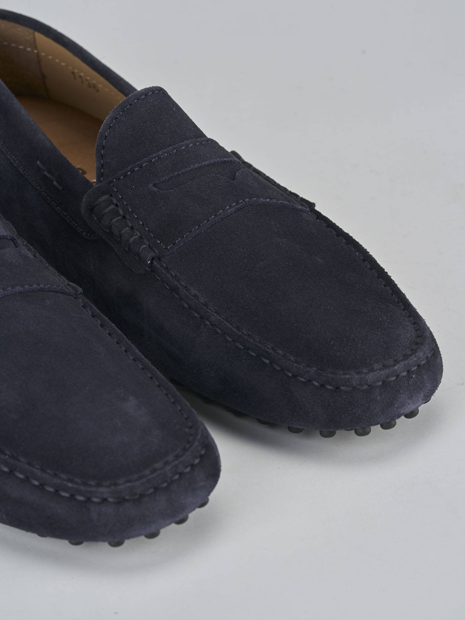 Mocassini camoscio blu