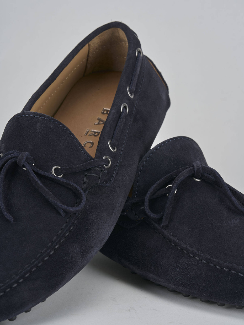 Mocassini camoscio blu