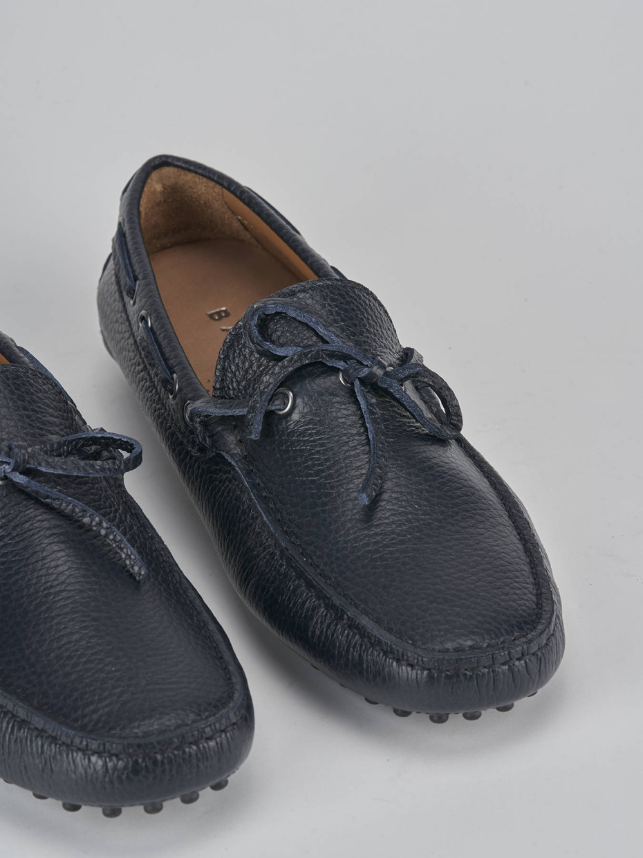 Mocassino pelle blu new arrivals