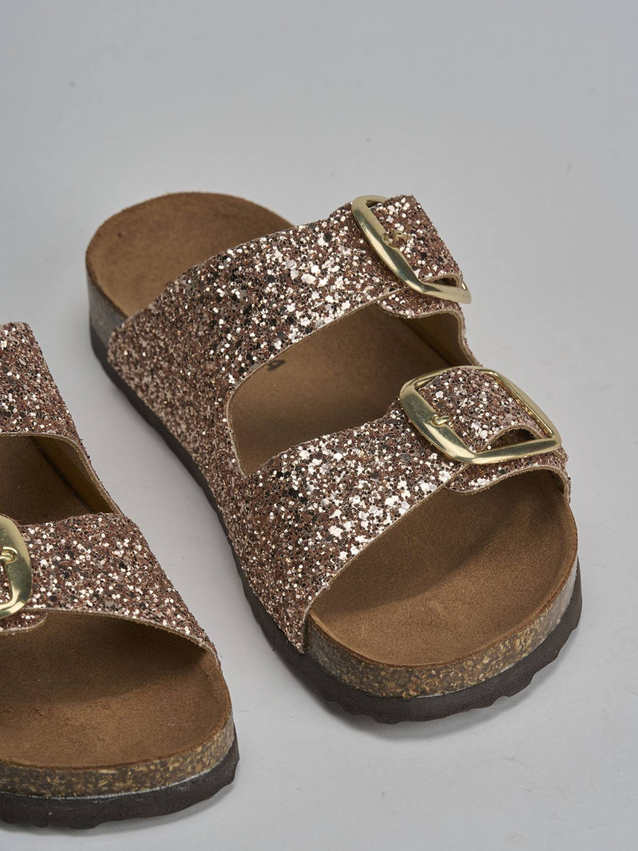 Ciabatta tacco 1 cm rosa glitter