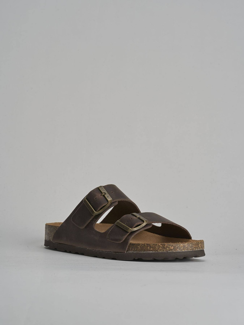 Ciabatte tacco 1cm nabuk testa
