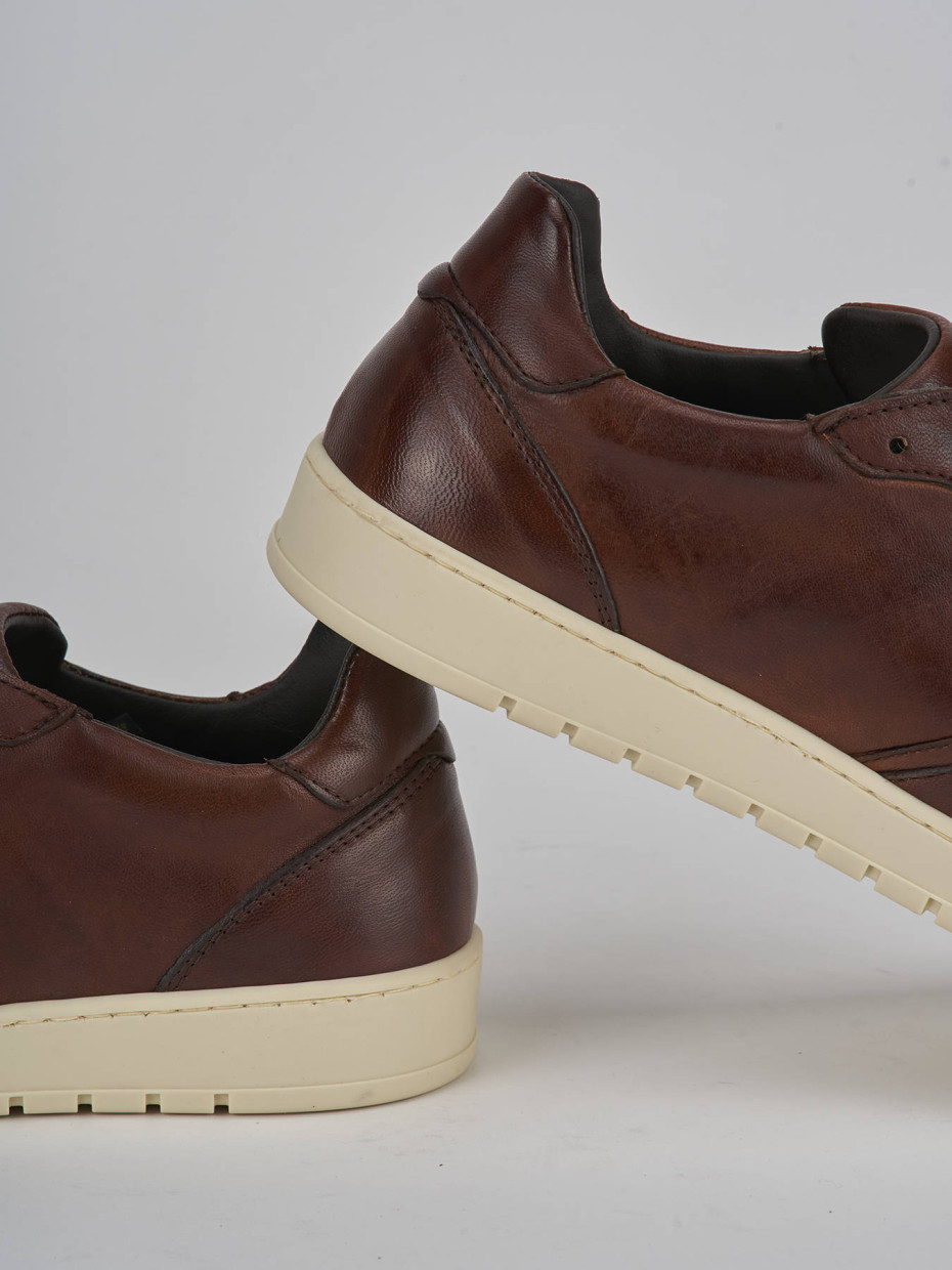 Sneakers pelle marrone