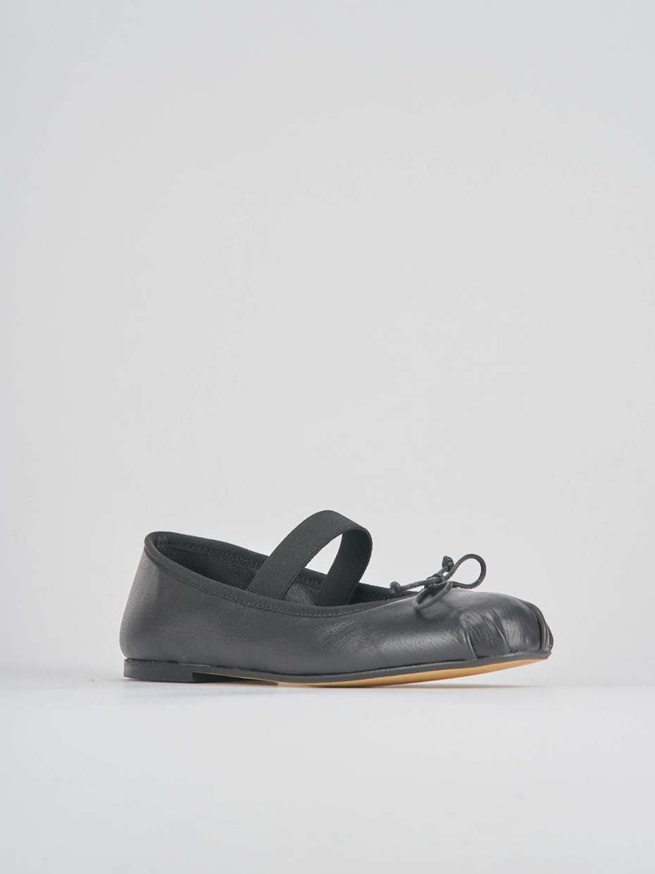 Ballerine tacco 1cm pelle nero