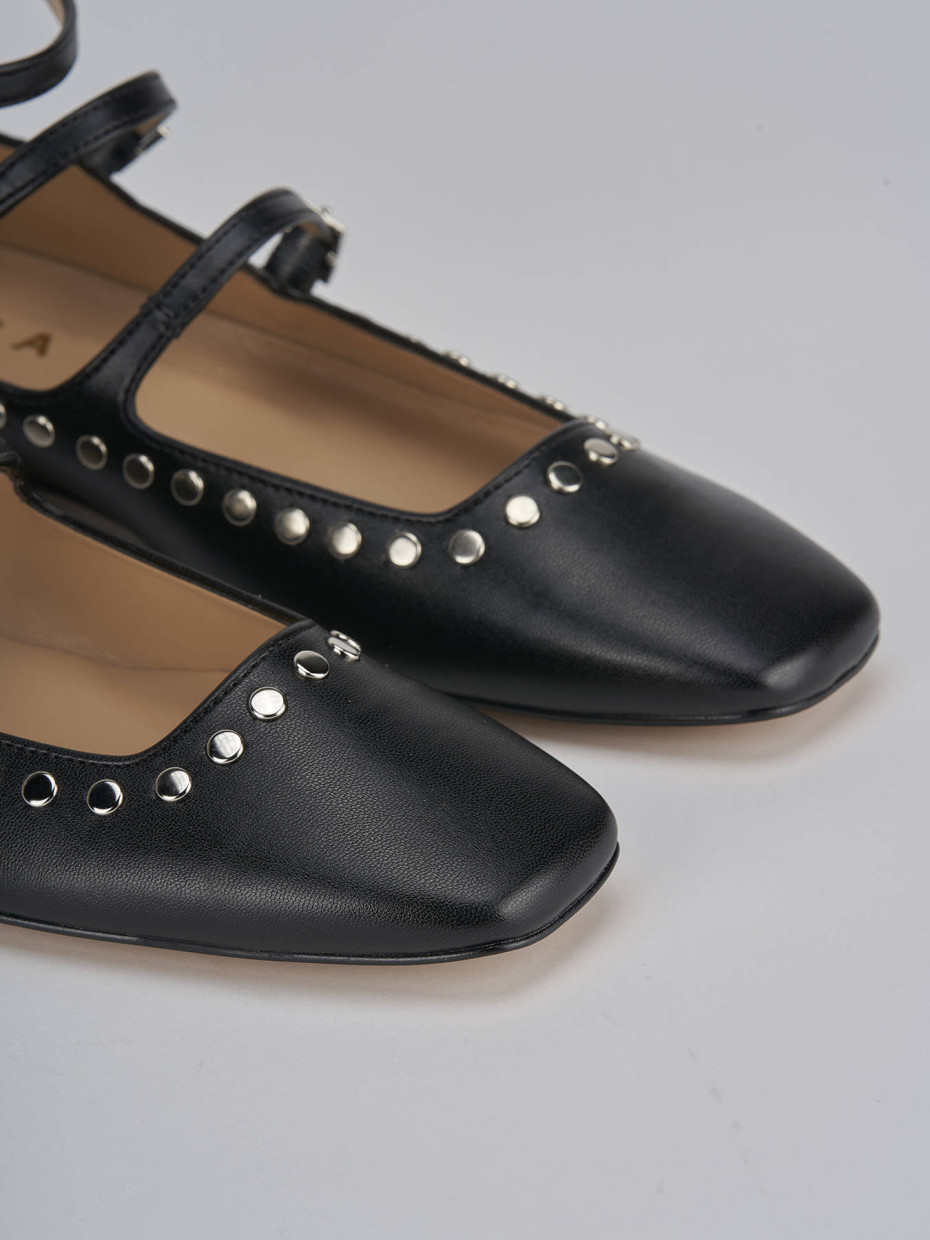 Ballerine tacco 1cm pelle nero