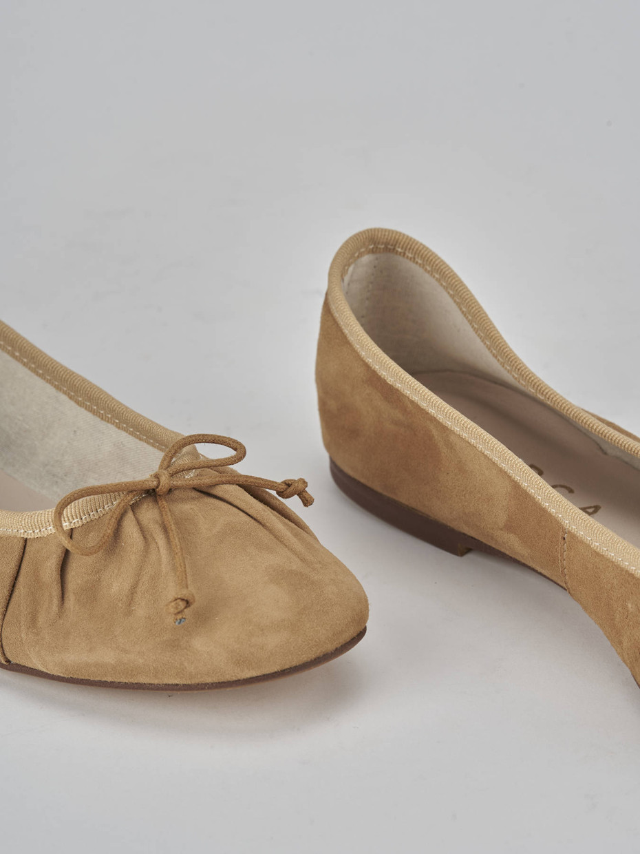 Ballerine tacco 1cm camoscio marrone Barca Stores