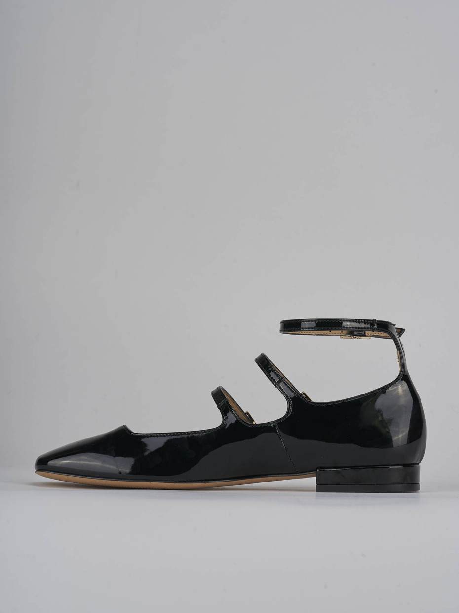 Ballerine tacco 1cm vernice nero