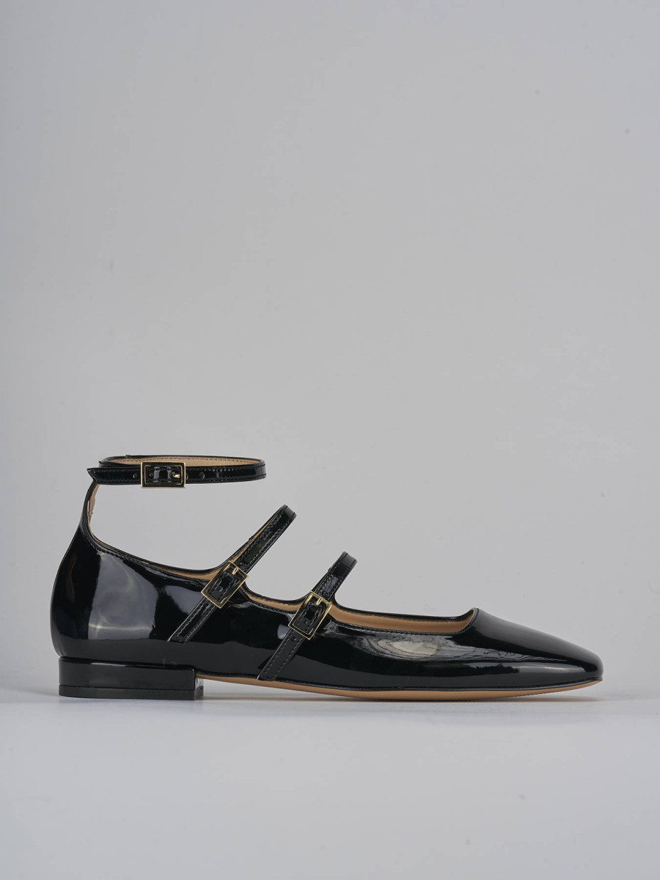 Ballerine tacco 1cm vernice nero