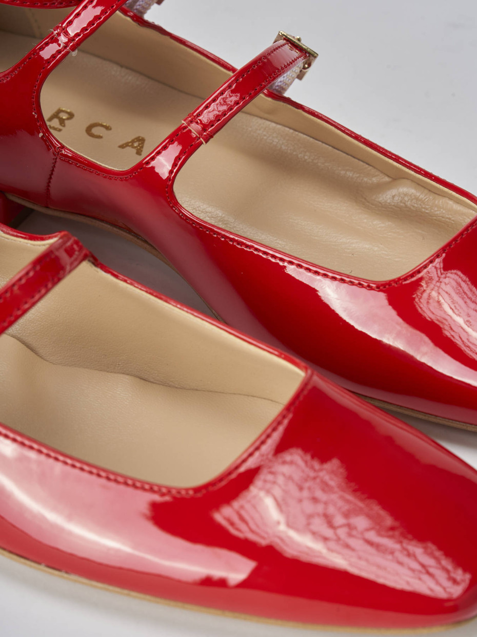 Ballerine tacco 1cm vernice rosso Barca Stores