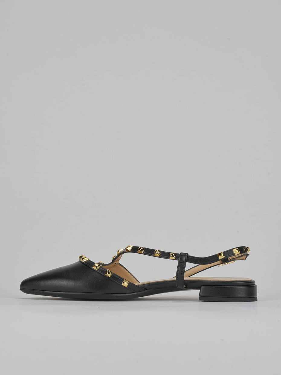 Ballerine tacco 1cm pelle nero