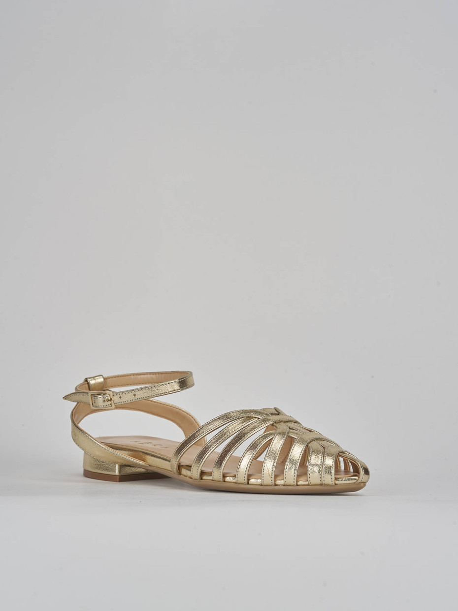 Ballerine tacco 1cm pelle oro