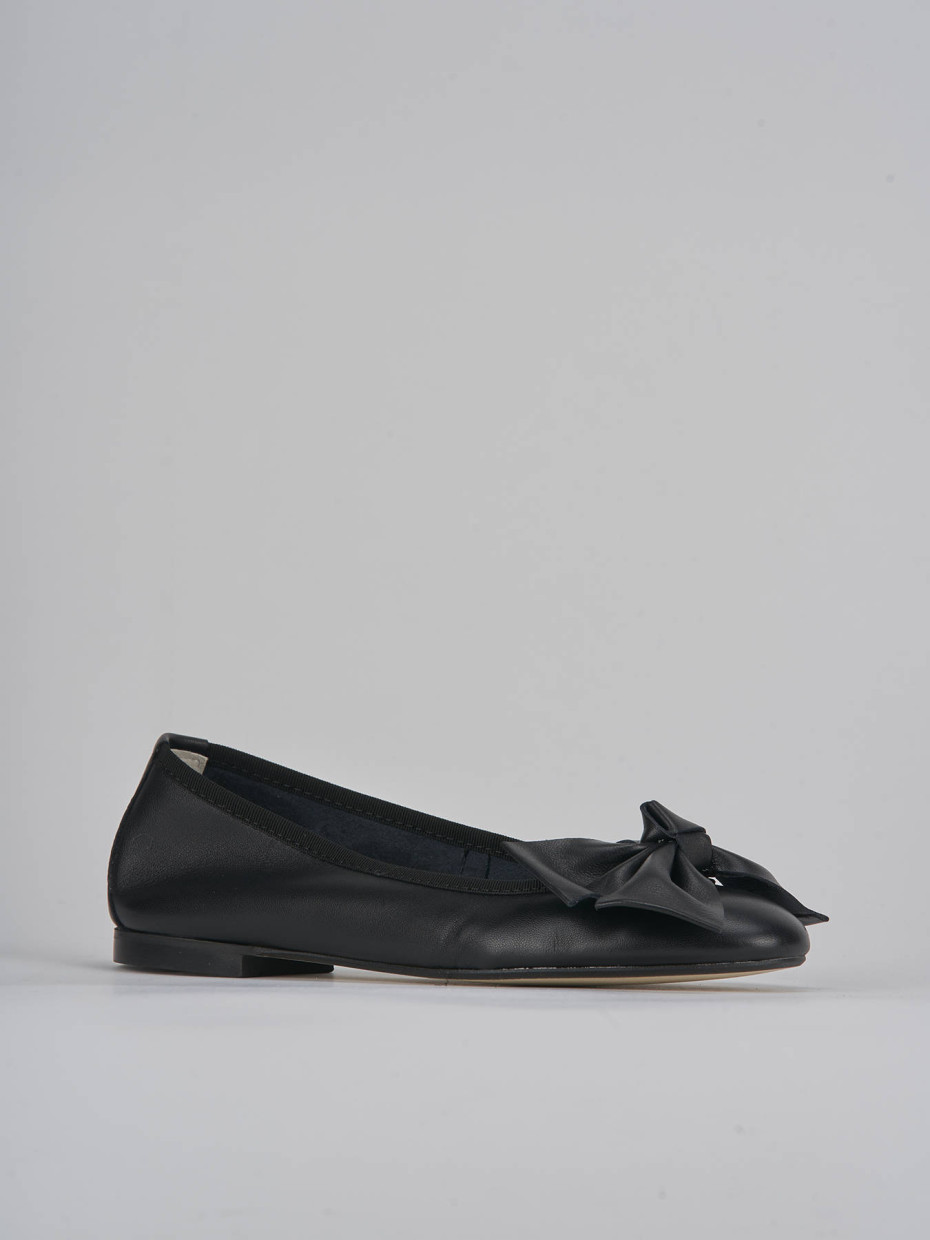 Ballerine tacco 1cm pelle nero