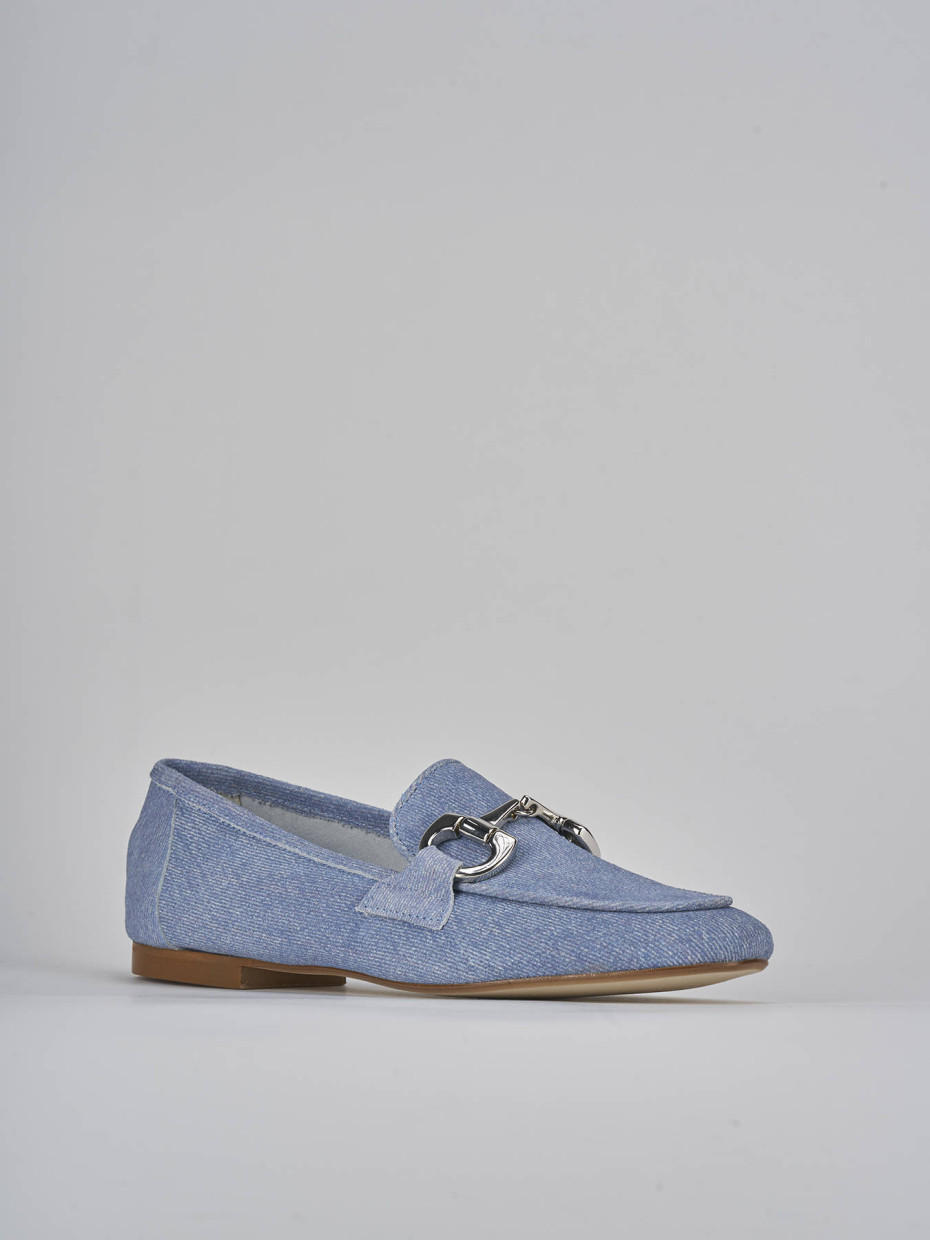 Mocassini tacco 1cm camoscio jeans Barca Stores