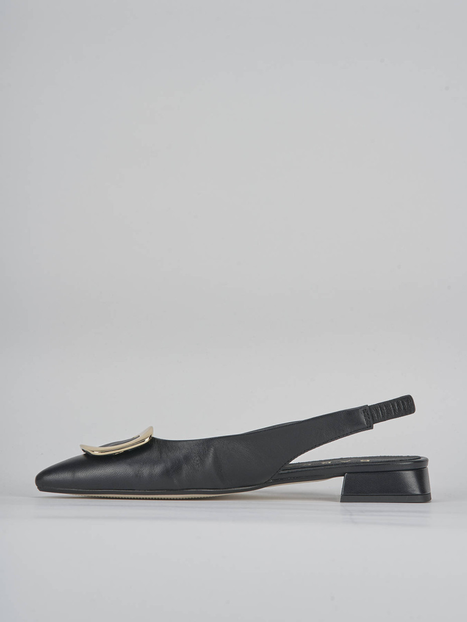 Ballerine tacco 1cm pelle nero