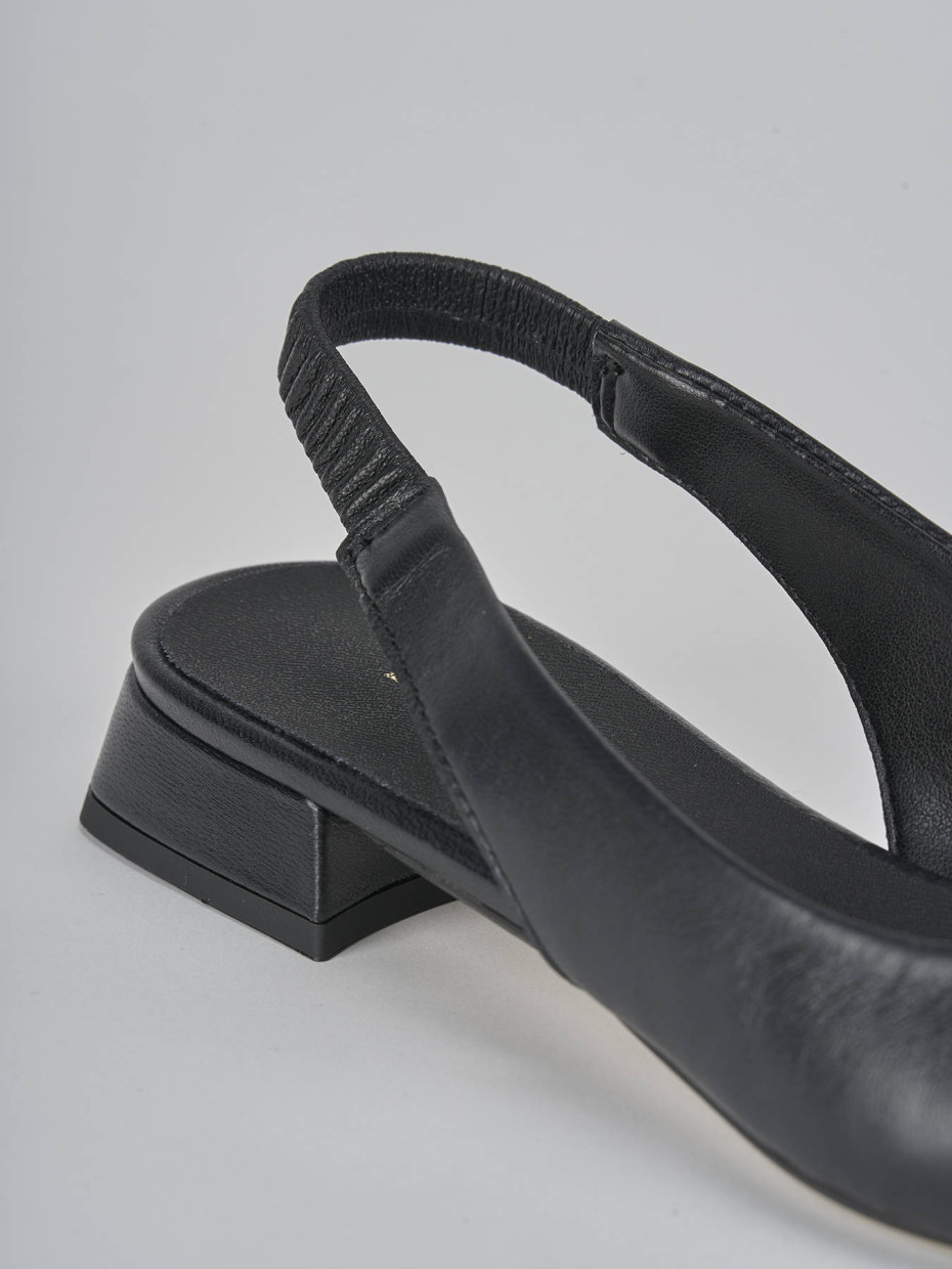 Ballerine tacco 1cm pelle nero