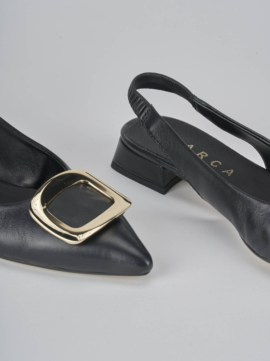 Ballerine tacco 1cm pelle nero