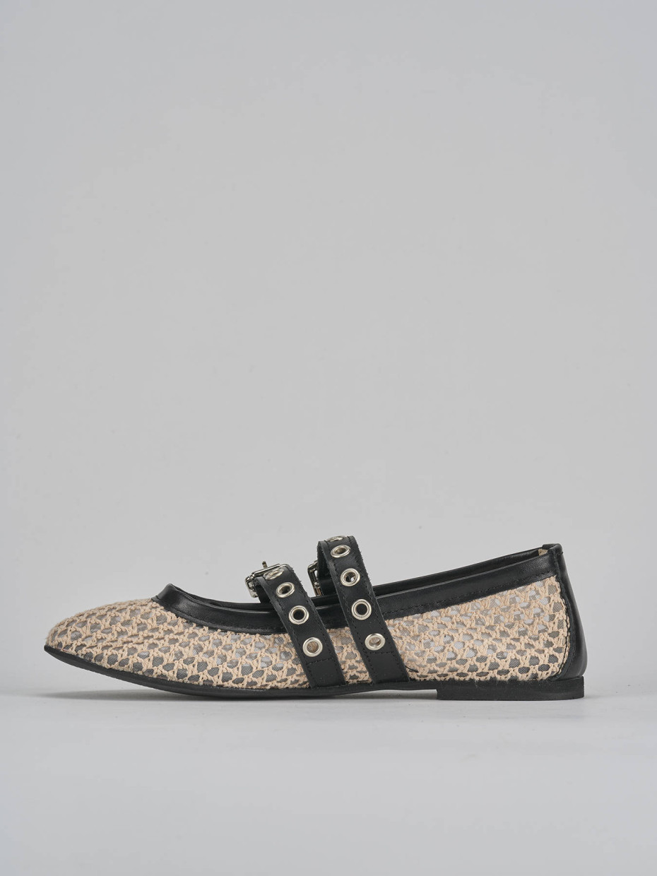 Ballerine tacco 1cm pelle beige