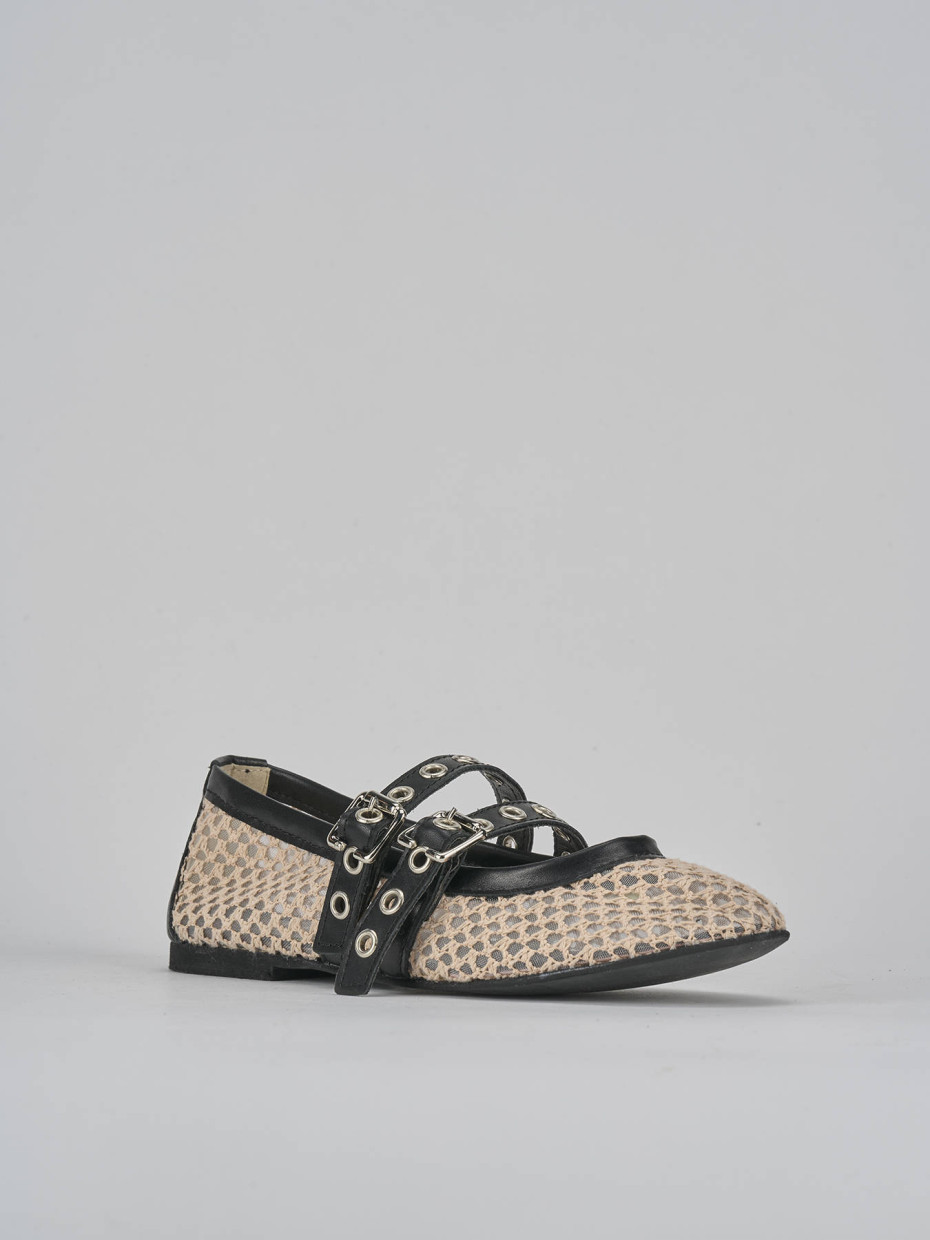 Ballerine tacco 1cm pelle beige