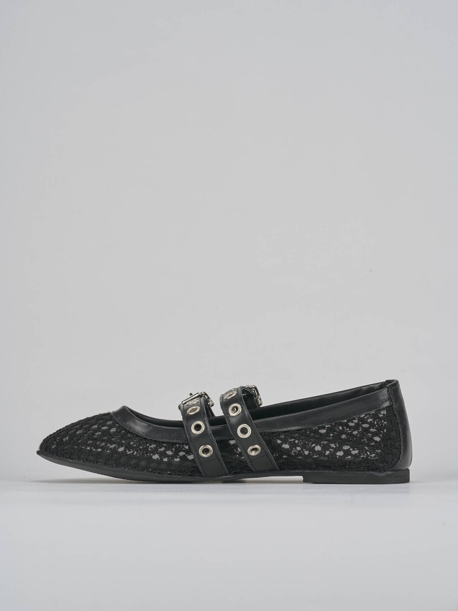 Ballerine tacco 1cm pelle nero
